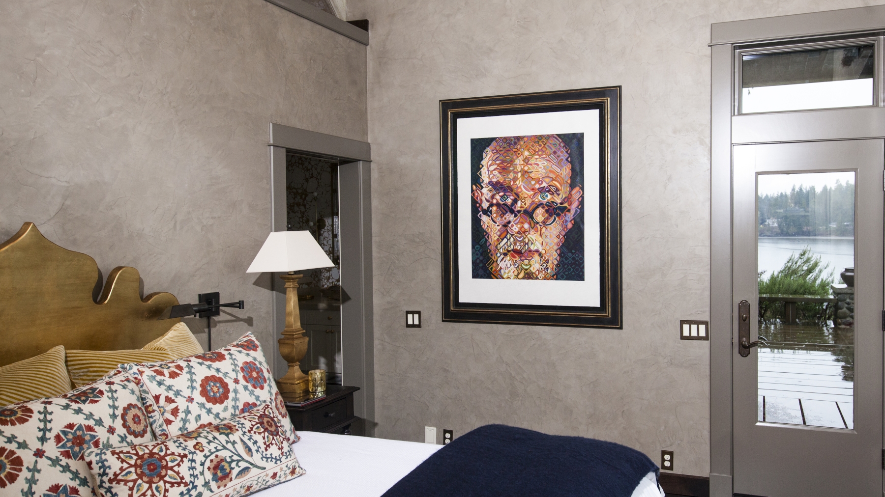 Framing for Chuck Close print by Allison and Ross