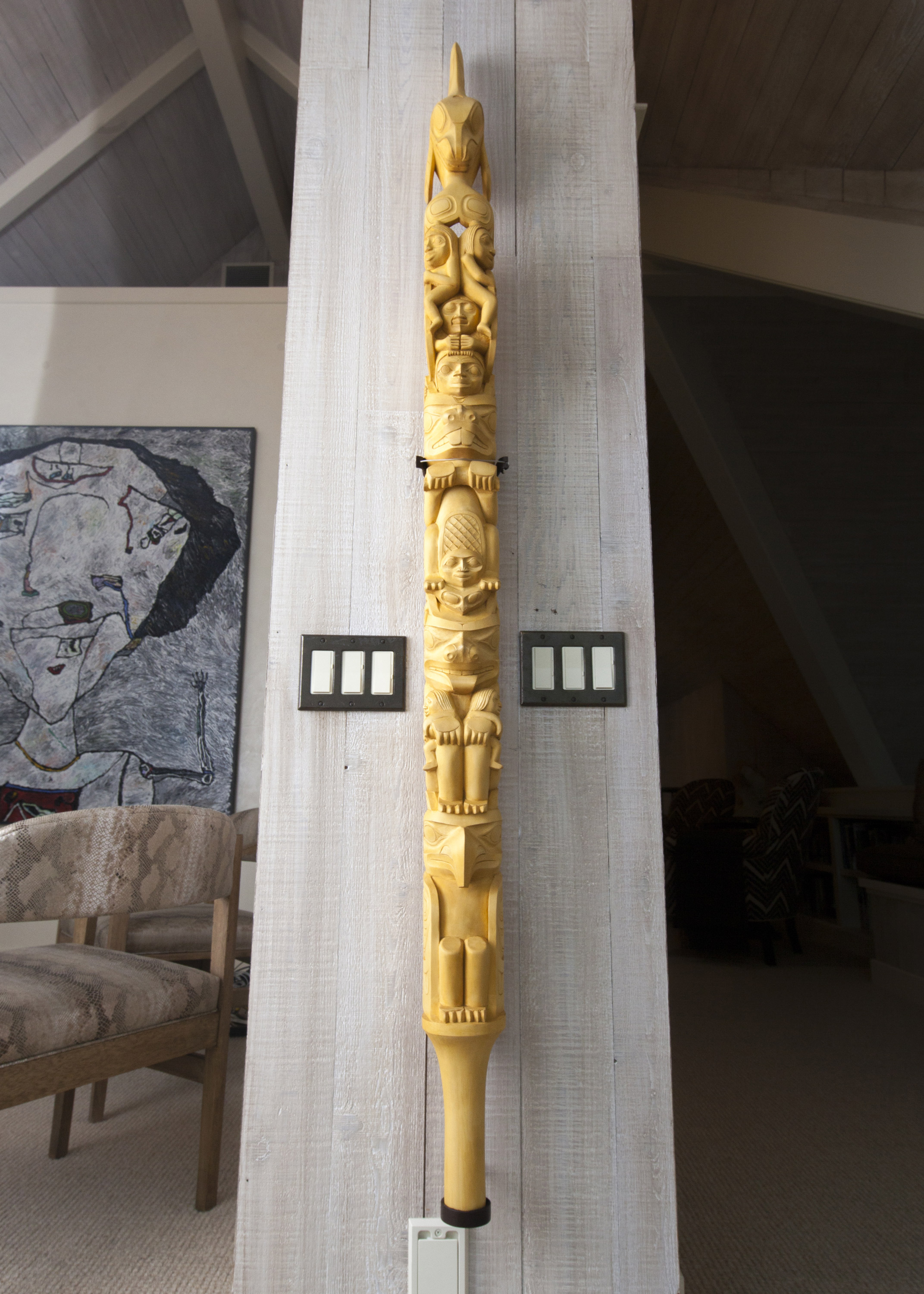 Completed totem installation by Allison and Ross